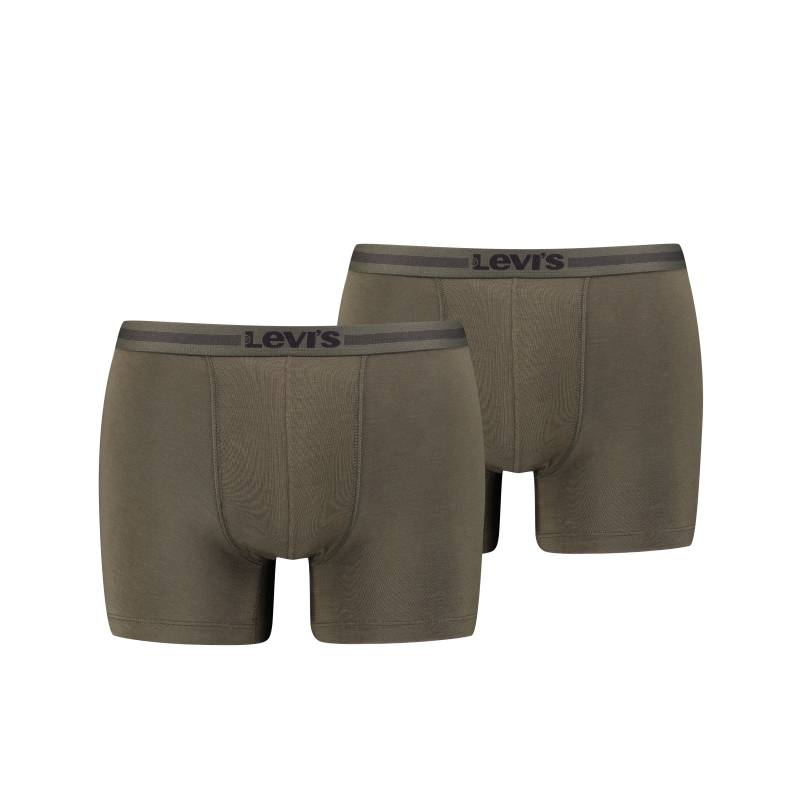 Levi's® Boxershorts »LEVIS MEN TENCEL BOXER BRIEF 2P«, (Packung, 2 St., 2er Pack), mit breitem Logobund von Levi's®