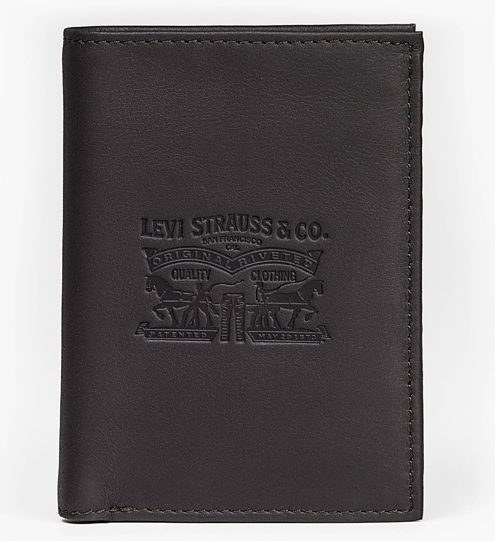 Levi's® Geldbörse »VINTAGE TWO HORSE VERTICAL COIN WALLET«, mit schöner Prägung Herrenbörse Portemonnaie Leder von Levi's®