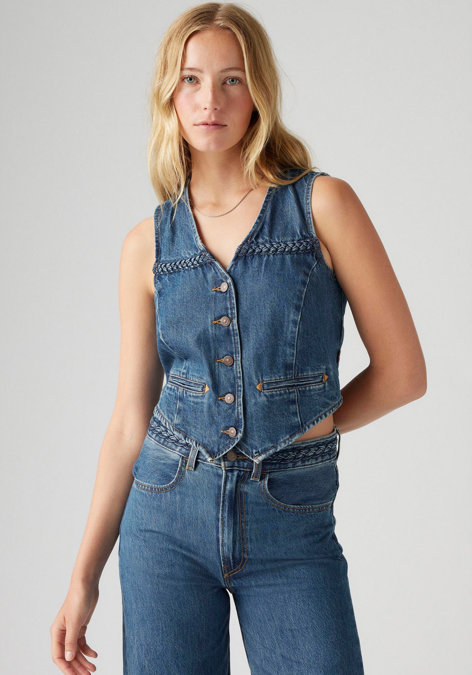 Levi's® Jeansweste »BRAIDED VEST«, mit Ziernähten von Levi's®
