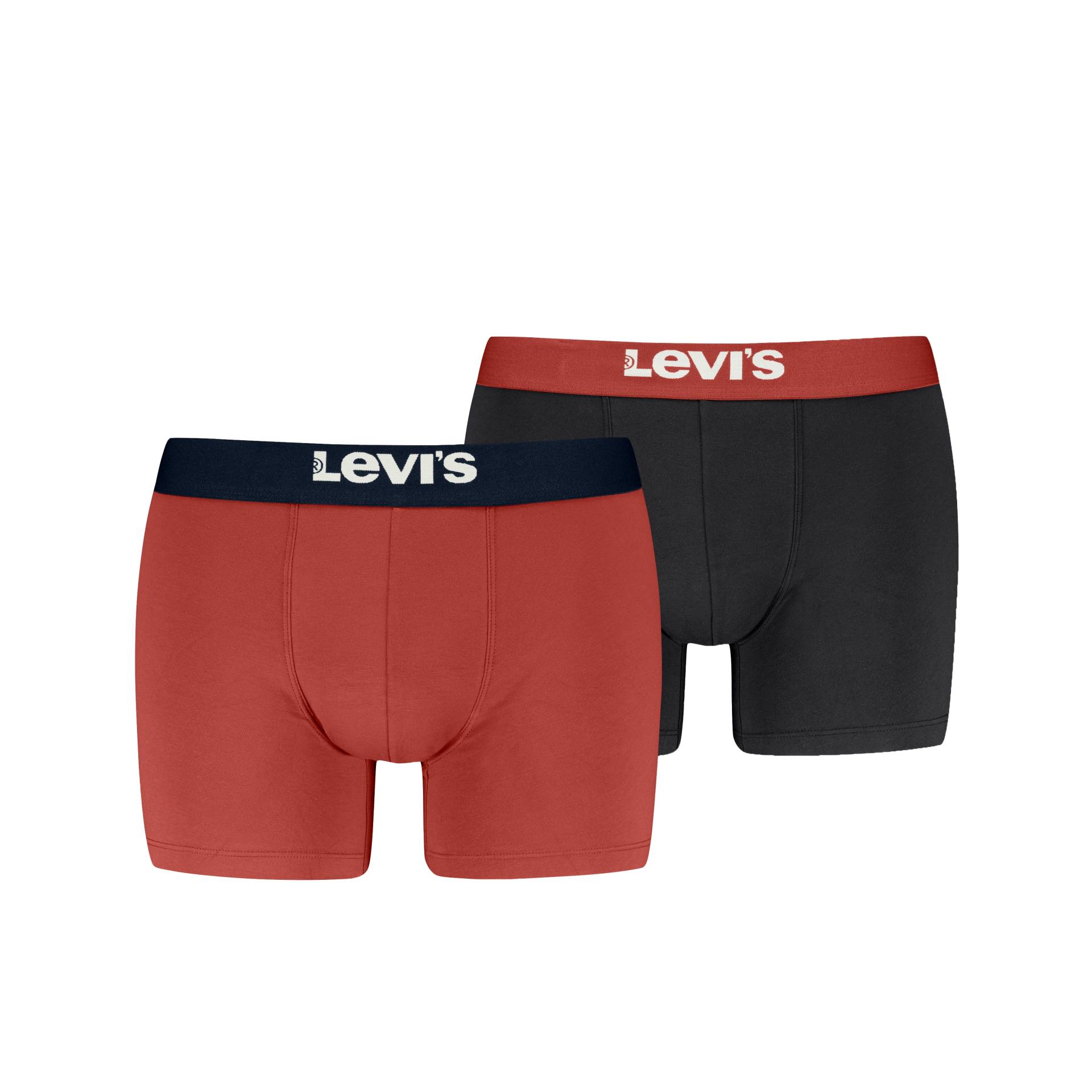 Levi's® Slip »LEVIS MEN SOLID BASIC BOXER BRIEF ORGANIC CO 2P«, (2er-Pack), mit Logobund von Levi's®