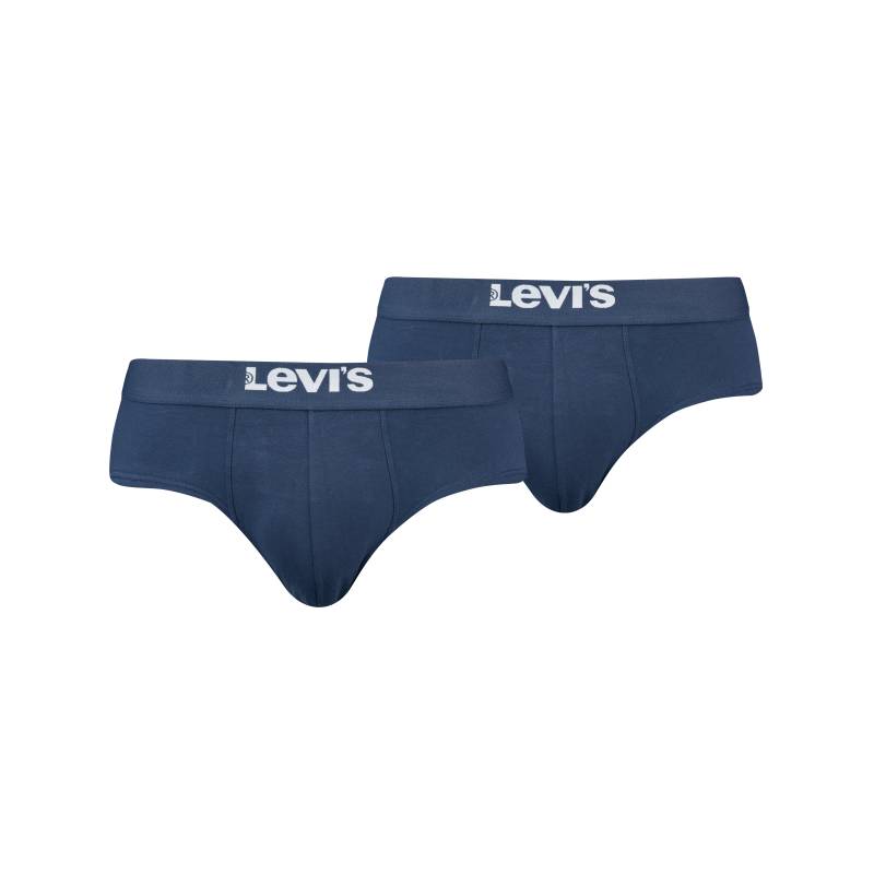 Levi's® Slip »LEVIS MEN SOLID BASIC BRIEF ORG CO 2P«, (2er Pack), mit kontrastreichem Logobund von Levi's®