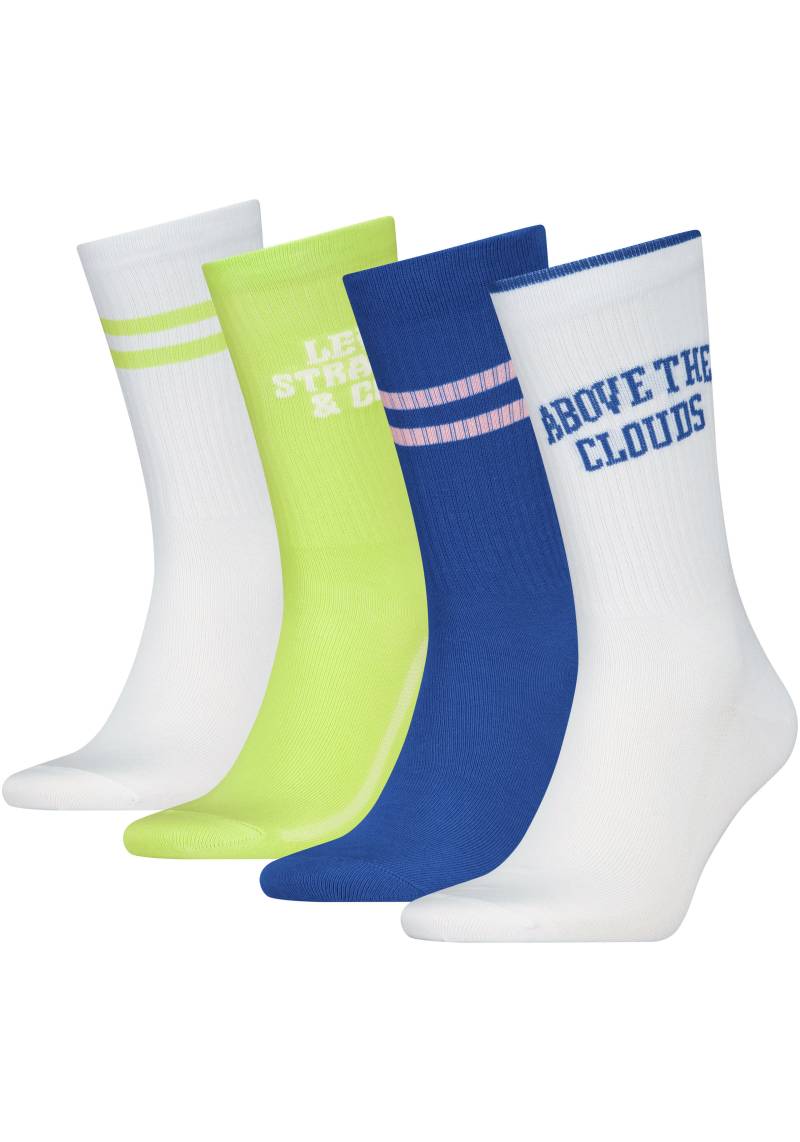 Levi's® Socken, (4 Paar), mit farblich abgesetzten Streifen, Geschenkbox von Levi's®