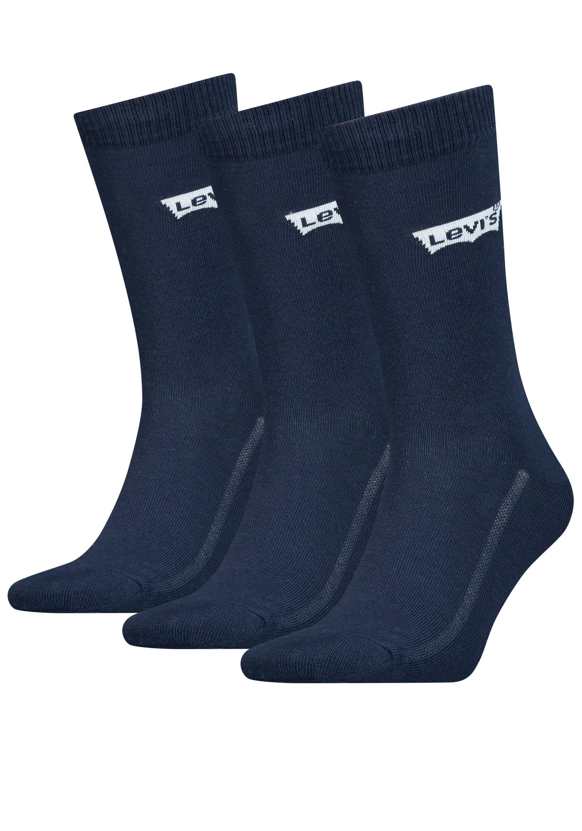 Levi's® Socken, (Packung, 3 Paar), LEVIS REGULAR CUT BATWING LOGO RECYCLED COTTON 3P von Levi's®