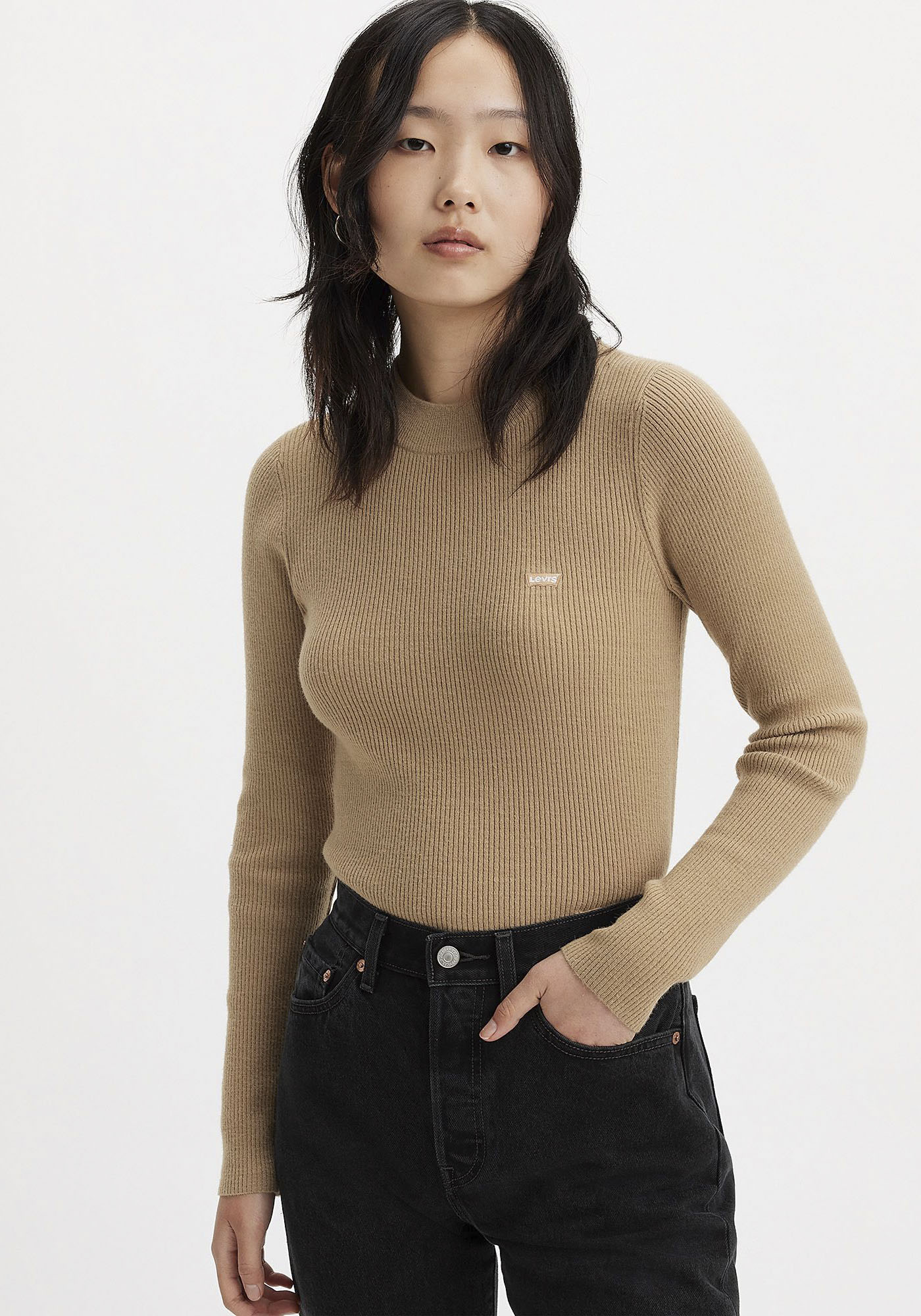 Levi's® Strickpullover »CREW RIB SWEATER«, mit Batwing Logo von Levi's®