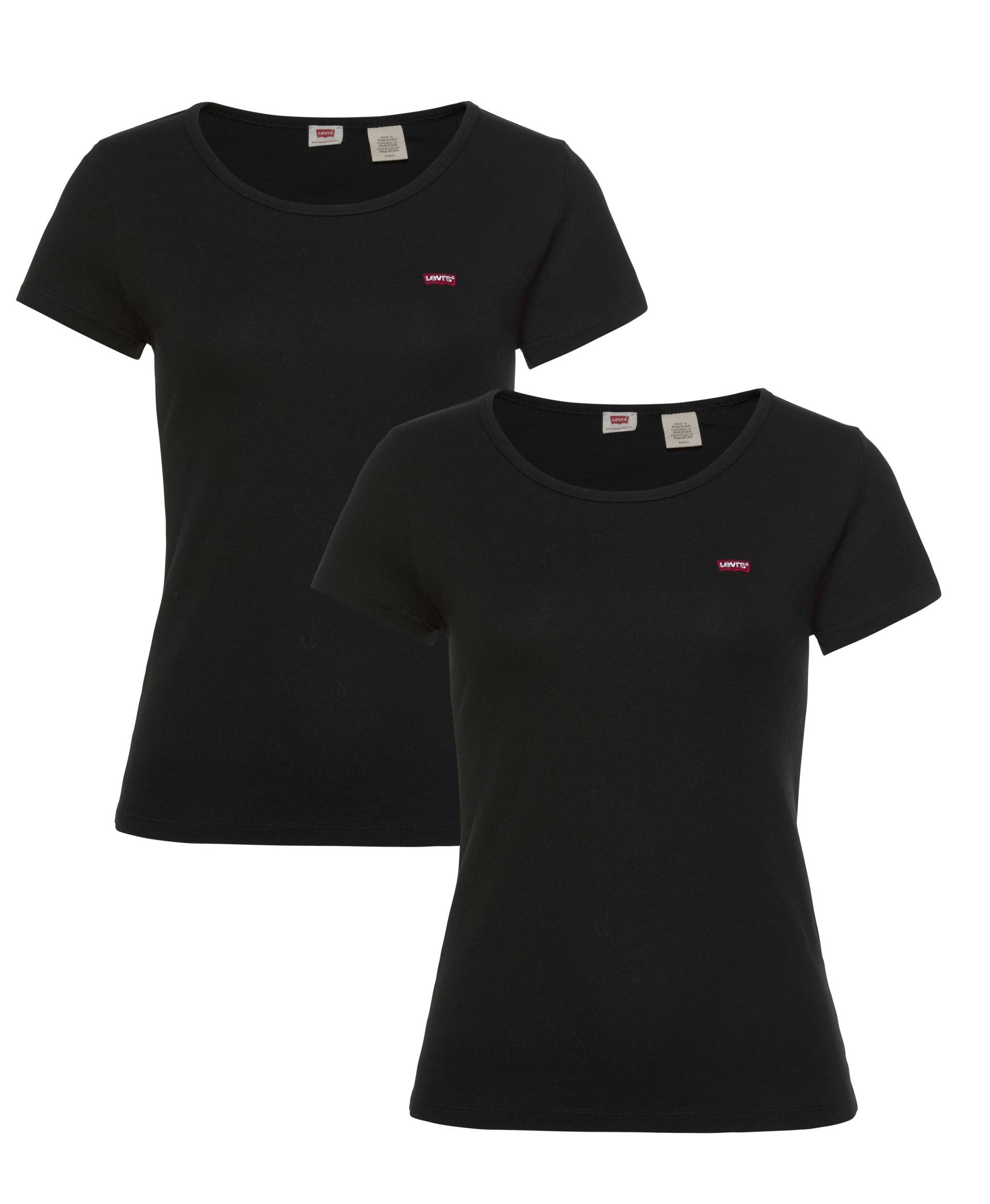 Levi's® T-Shirt »Mini-Logo«, (2 tlg., 2er-Pack), mit kleiner Markenlogo-Stickerei auf der Brust von Levi's®