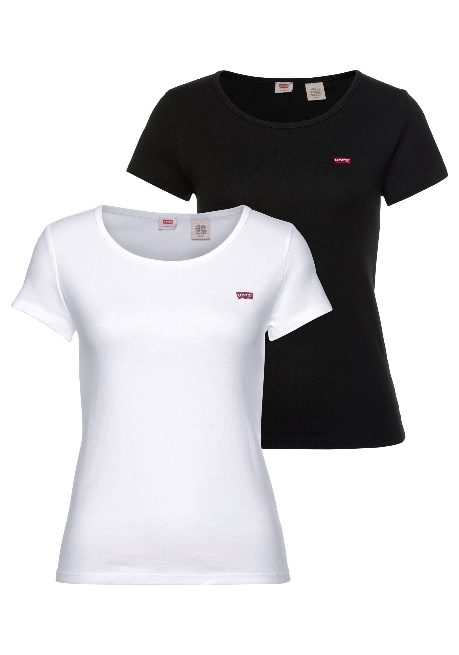 Levi's® T-Shirt »Mini-Logo«, (2 tlg., 2er-Pack), mit kleiner Markenlogo-Stickerei auf der Brust von Levi's®