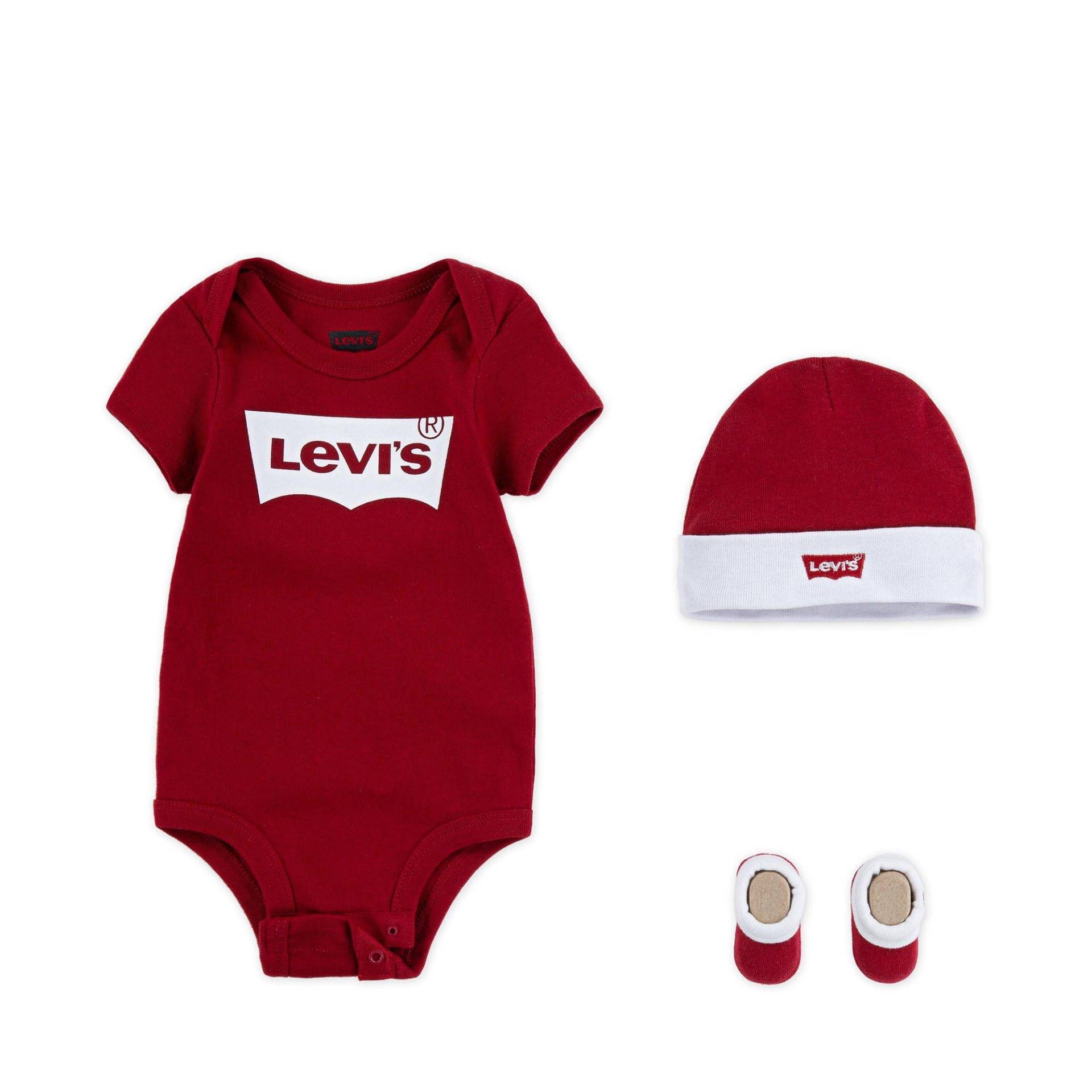 Set: Body, Mütze Und Socken Jungen Rot 6-12 mesi von Levi's®