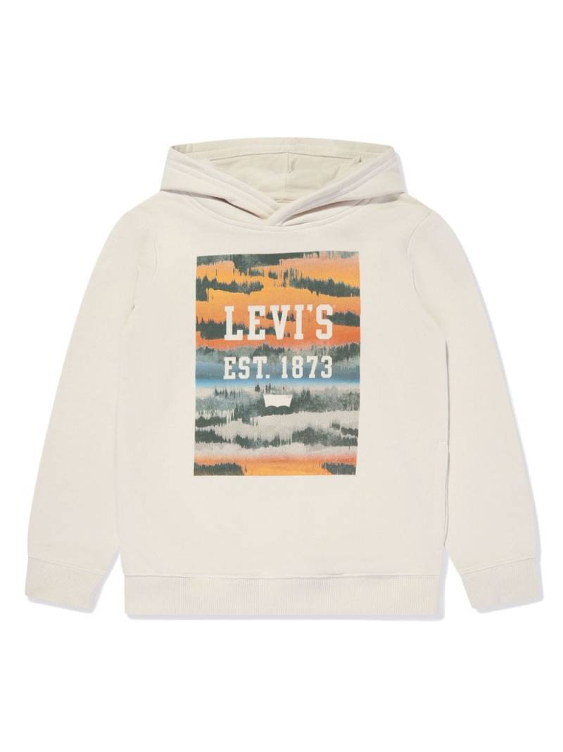 Levi's Kids Landscape Box logo-print hoodie - Neutrals von Levi's Kids