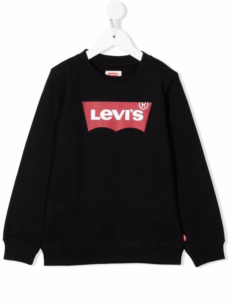 Levi's Kids chest-logo crewneck sweatshirt - Black von Levi's Kids