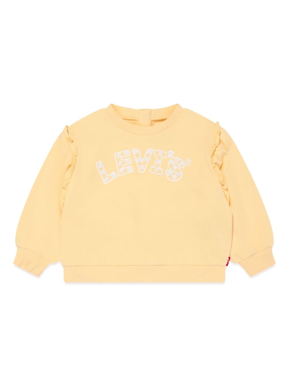 Levi's Kids logo-print floral-appliqué sweatshirt - Yellow von Levi's Kids