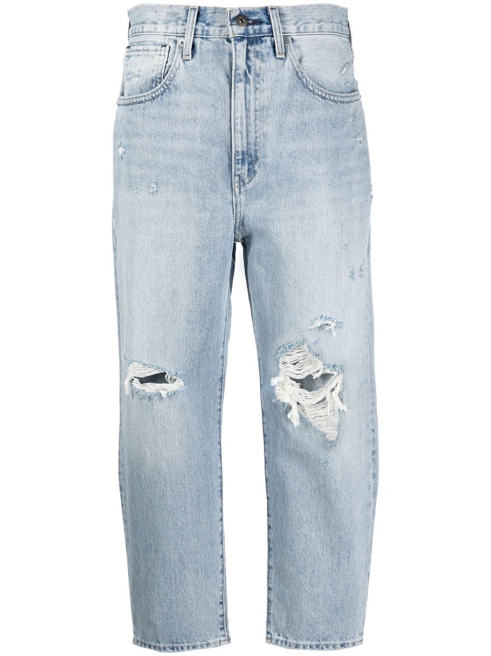 Levi's: Made & Crafted distressed-finish jeans - Blue von Levi's: Made & Crafted