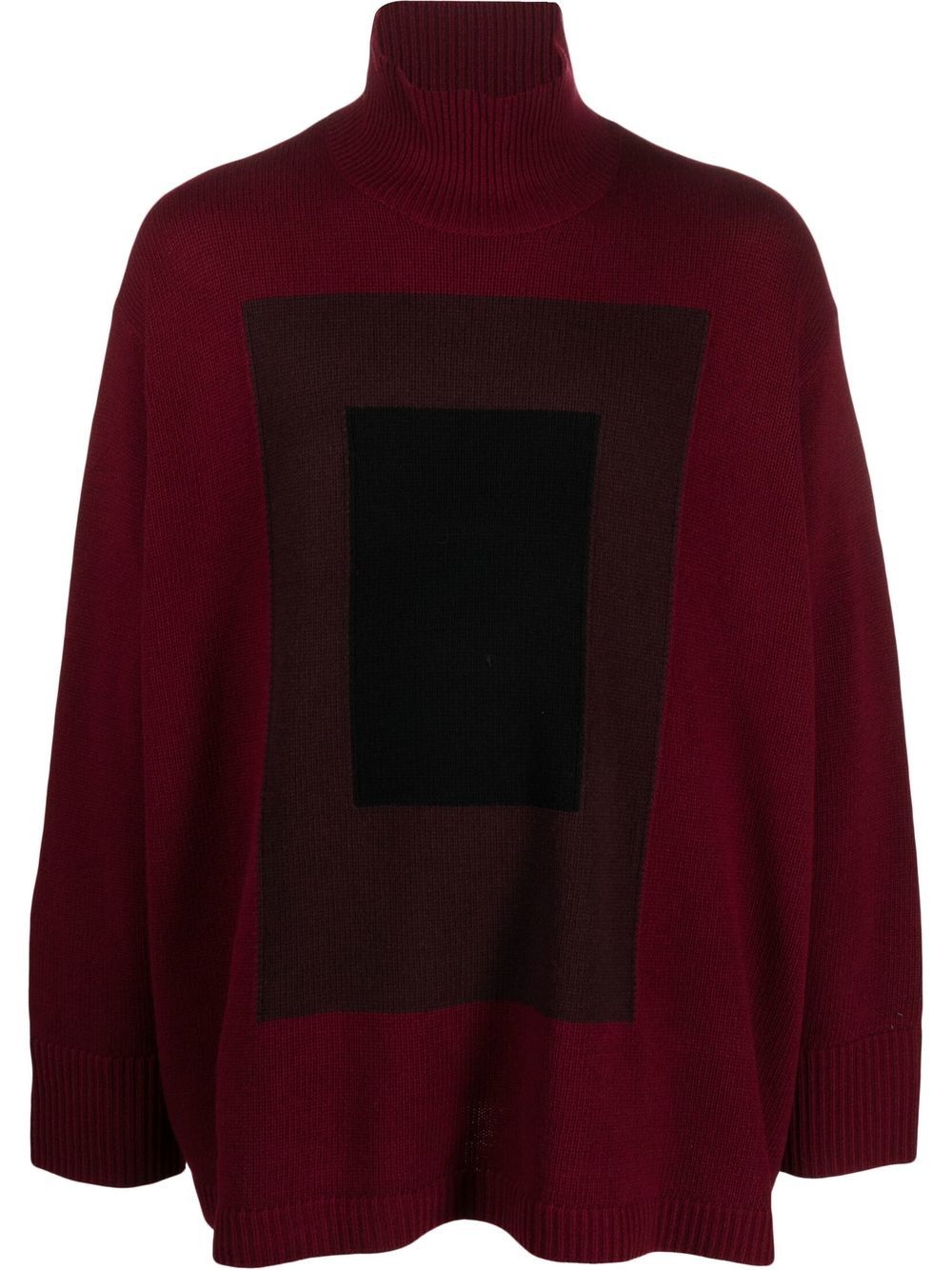 Levi's: Made & Crafted roll-neck graphic-knit jumper - Red von Levi's: Made & Crafted