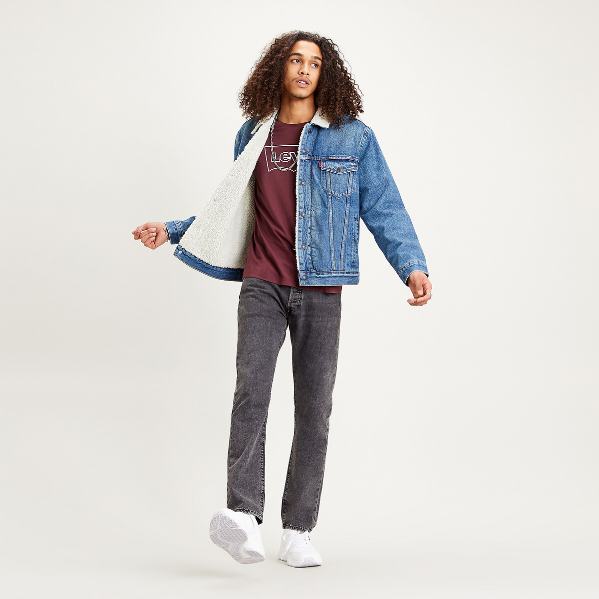 Jeansjacke mit Webpelzfutter von Levi's