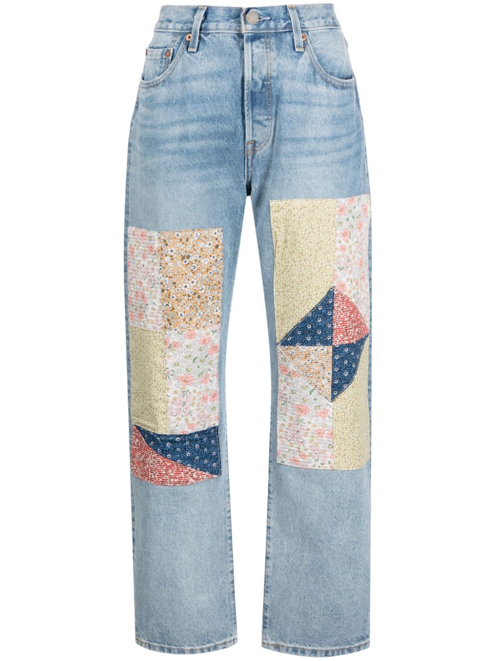 Levi's 501 '90s patchwork straight-leg jeans - Blue von Levi's