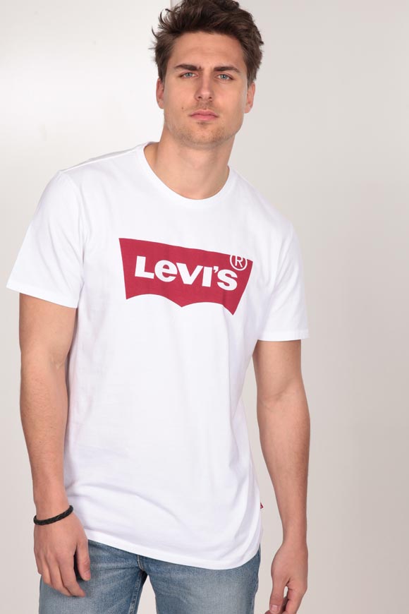 Levi's T-Shirt | Weiss + Rot | Herren  | S von Levi's