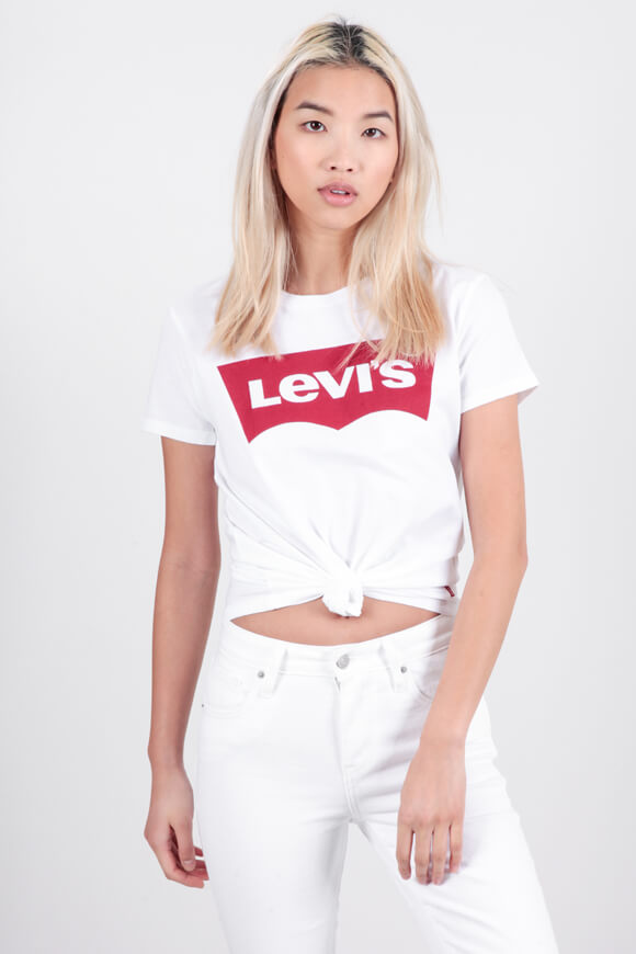 Levi's T-Shirt | Weiss + Rot | Damen  | M von Levi's