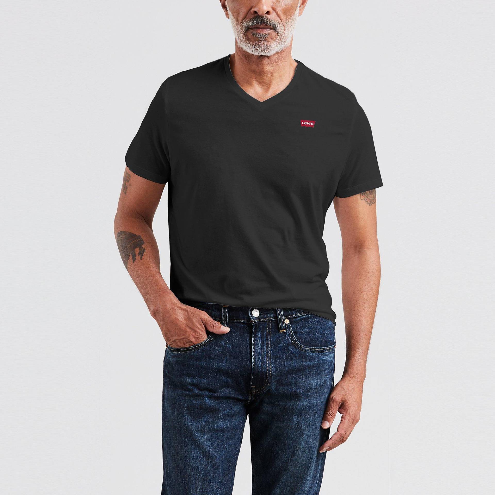 T-shirt, V-neck Herren Black M von Levi's®