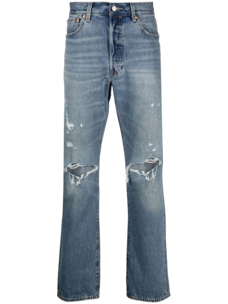 Levi's distressed straight-leg jeans - Blue von Levi's