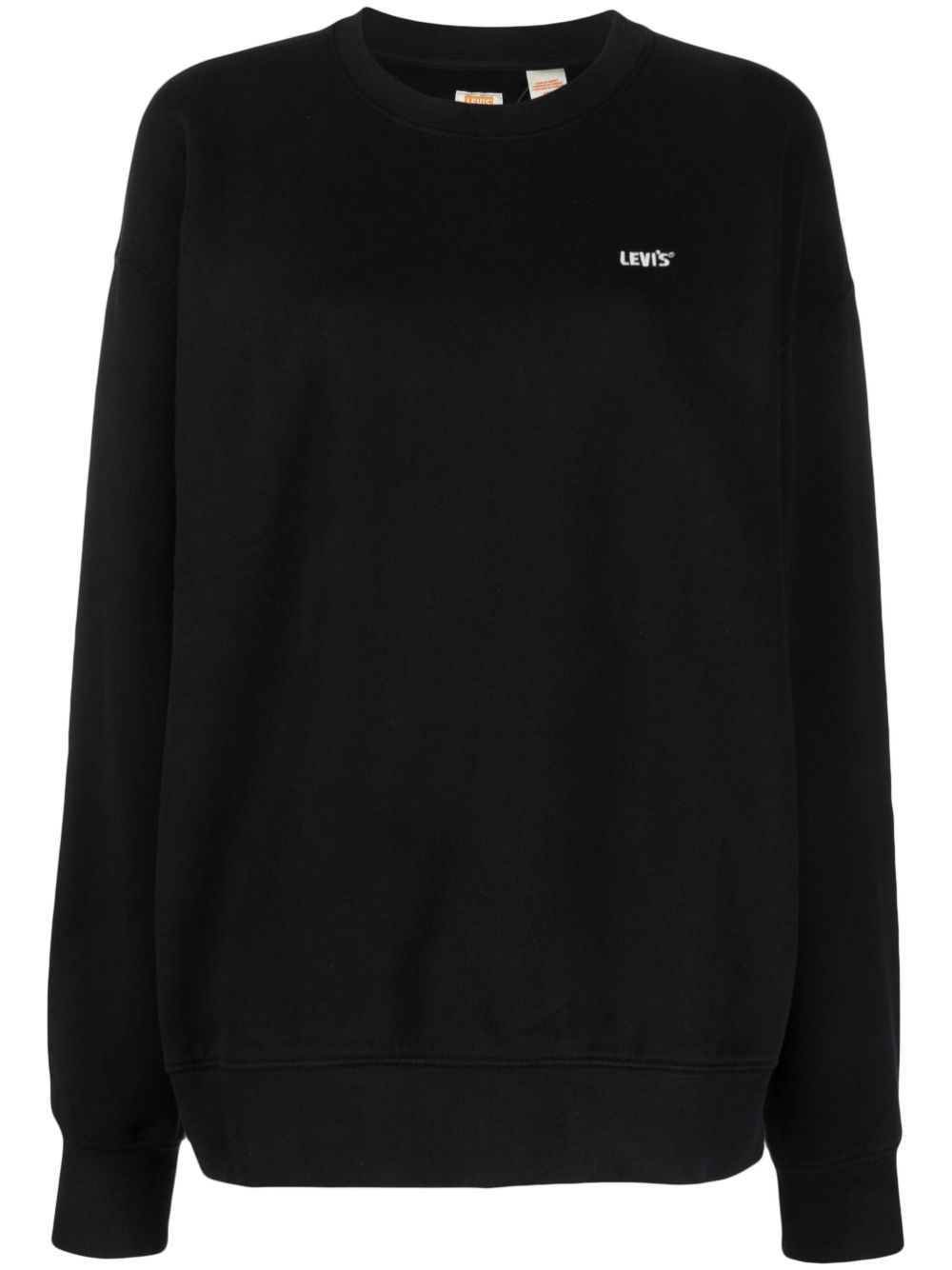 Levi's logo-embroidered cotton sweatshirt - Black von Levi's