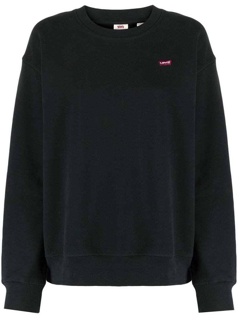 Levi's logo embroidered sweatshirt - Black von Levi's