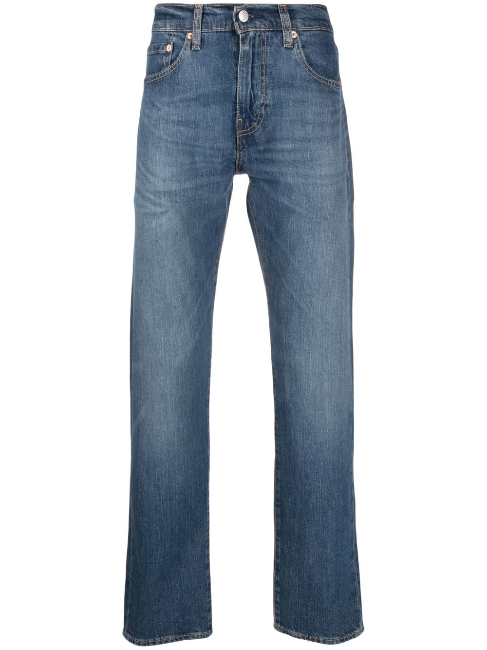 Levi's logo-patch straight-leg jeans - Blue von Levi's