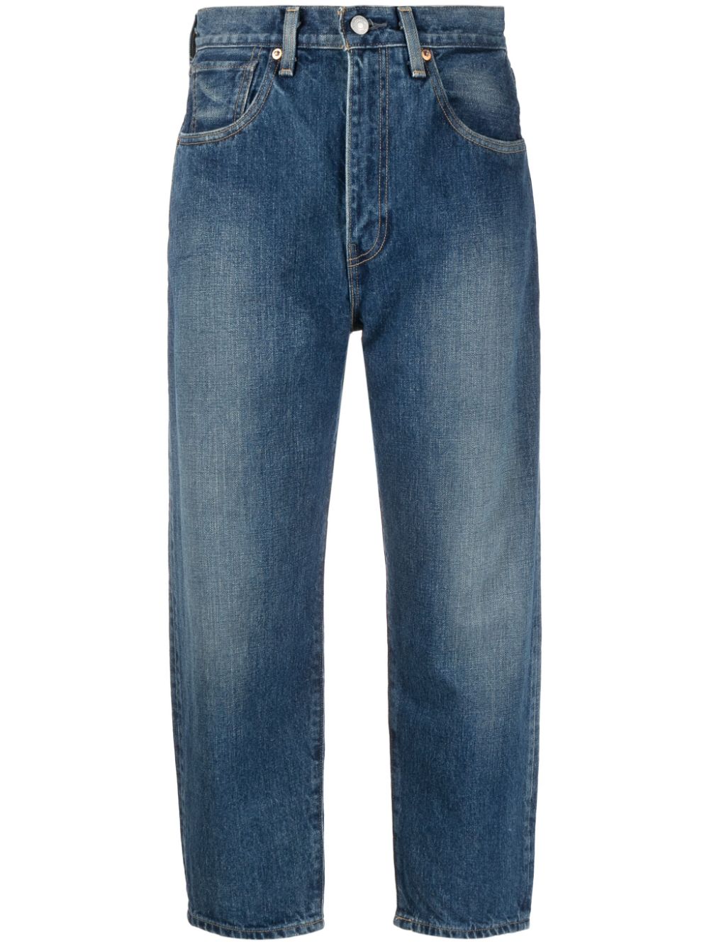 Levi's mid-rise cropped jeans - Blue von Levi's