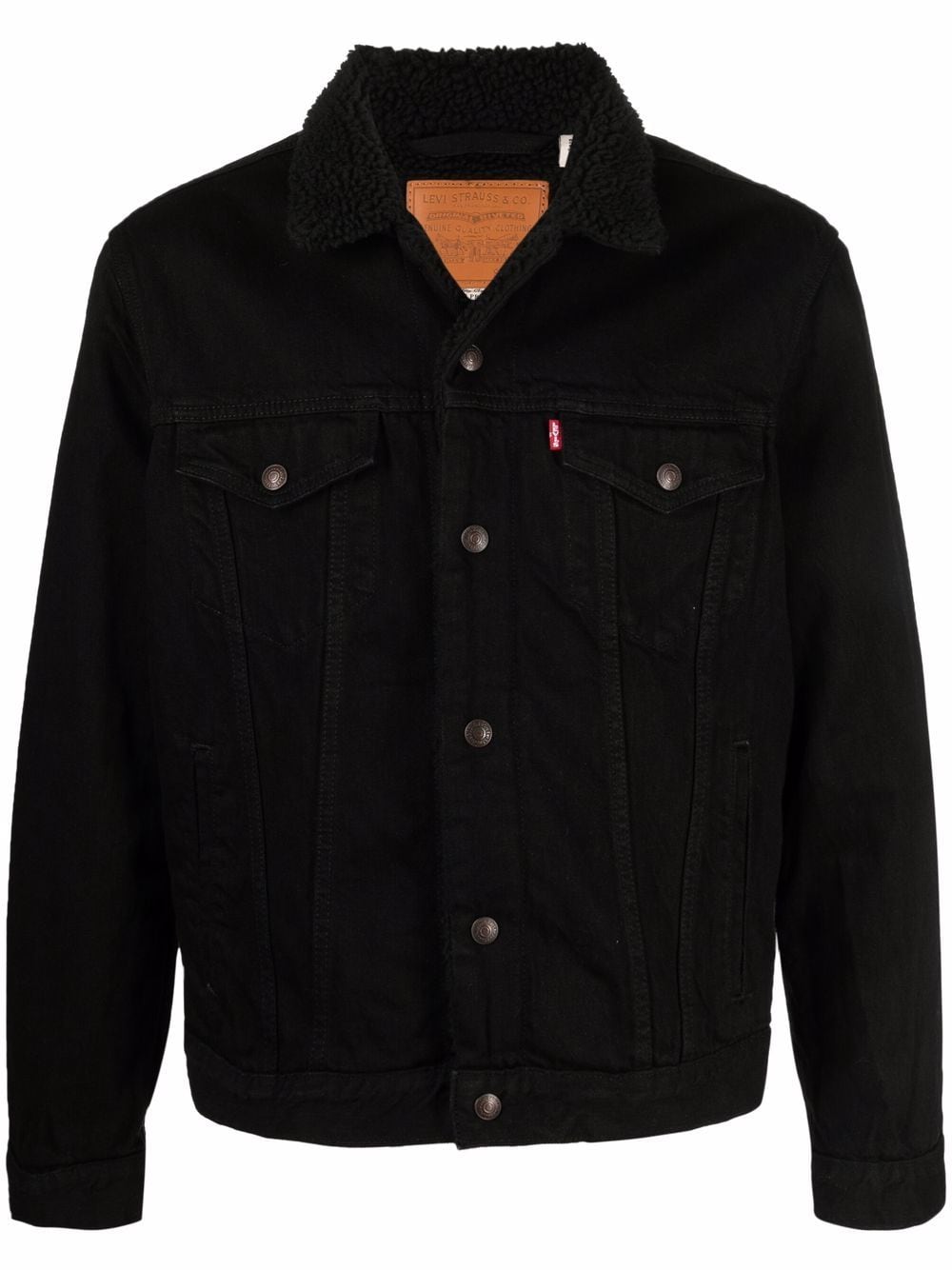 Levi's sherpa-lined denim jacket - Black von Levi's