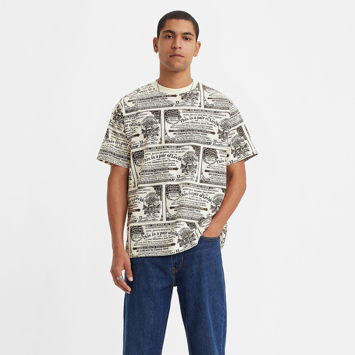 T-Shirt mit rundem Ausschnitt, Allover-Druck von Levi's