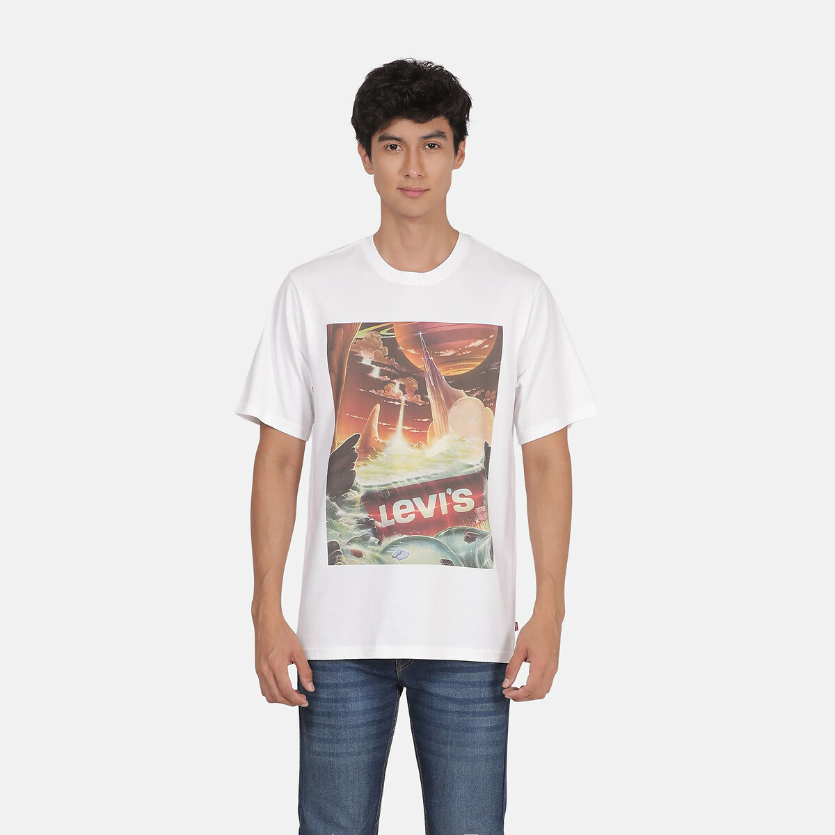 T-Shirt mit rundem Ausschnitt und Aufdruck, Comfort-Fit von Levi's
