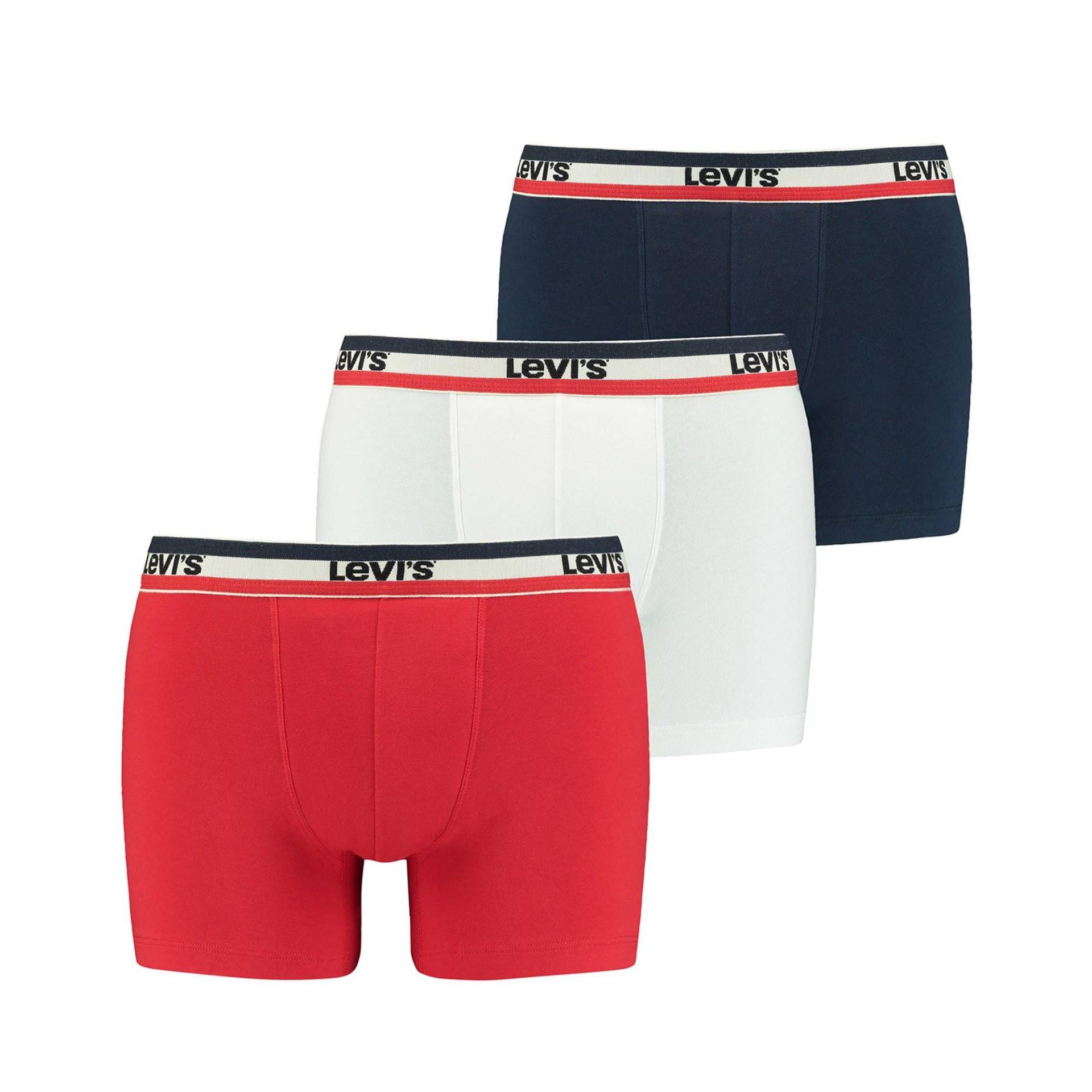 Boxershort 3er Pack Stretch-men Sprtswr Logo Boxer Brief 3p Herren Rot Bunt L von Levis