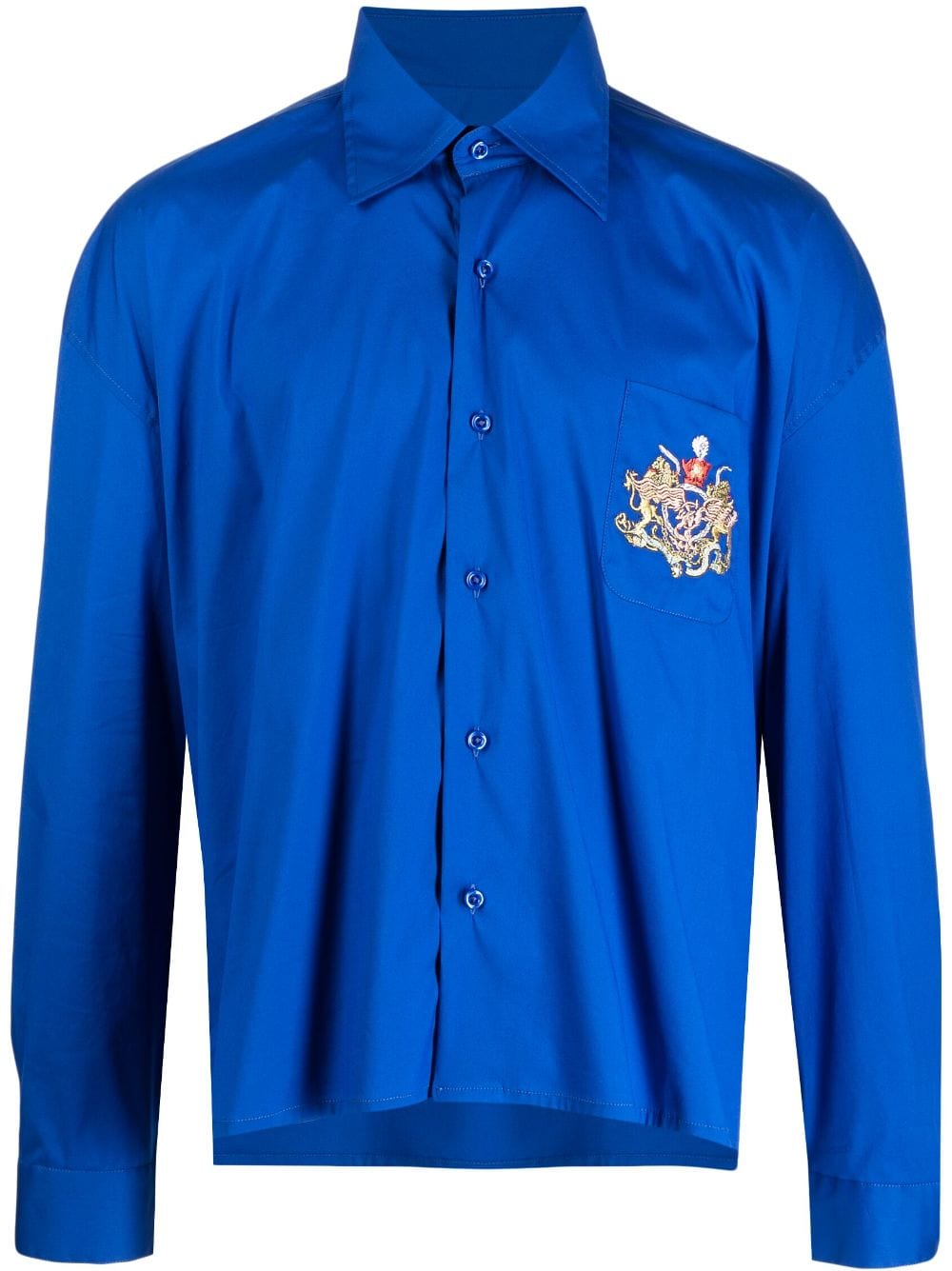 Liberal Youth Ministry embroidered long-sleeve shirt - Blue von Liberal Youth Ministry