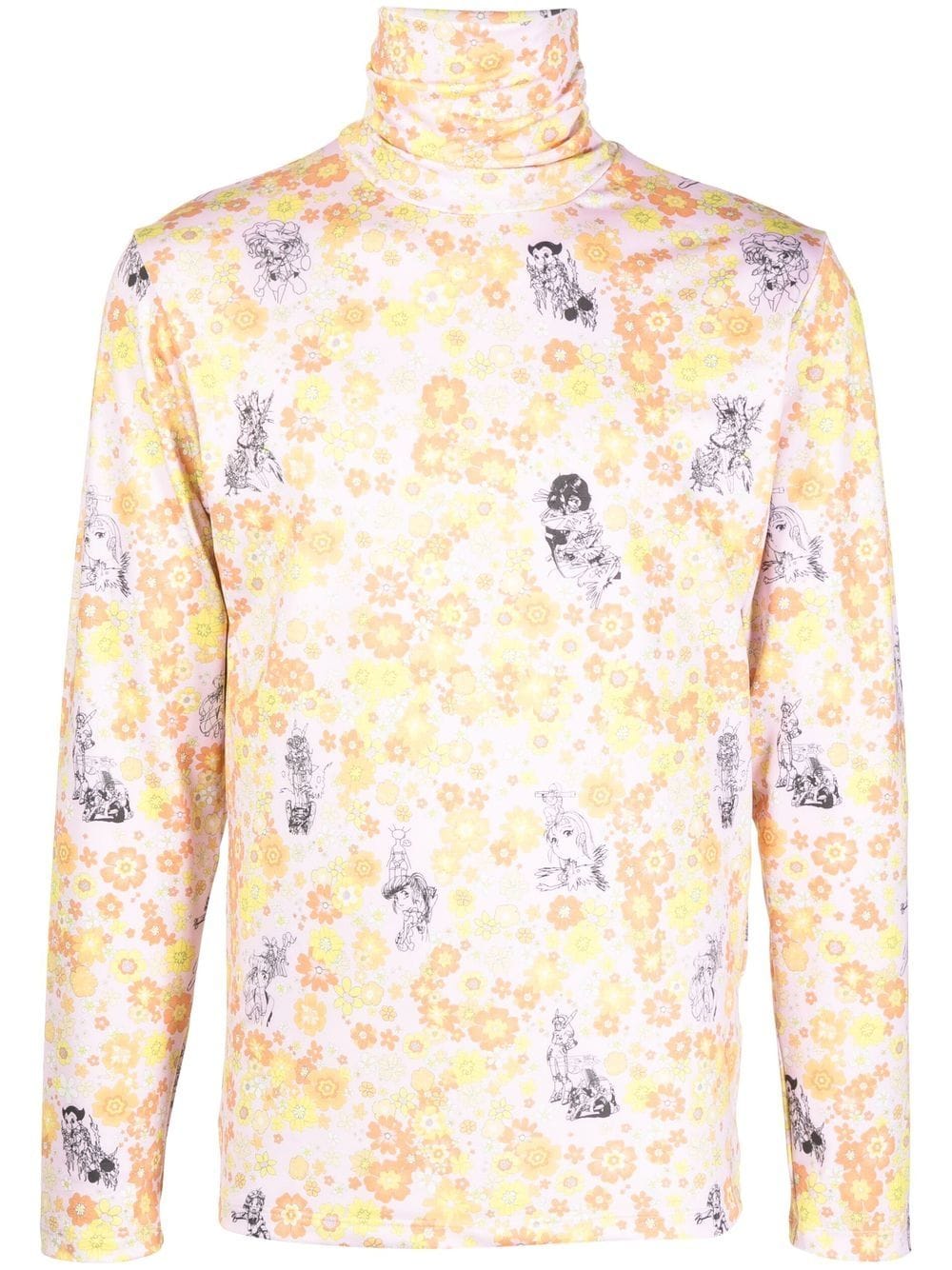 Liberal Youth Ministry floral motif print high neck top - Yellow von Liberal Youth Ministry