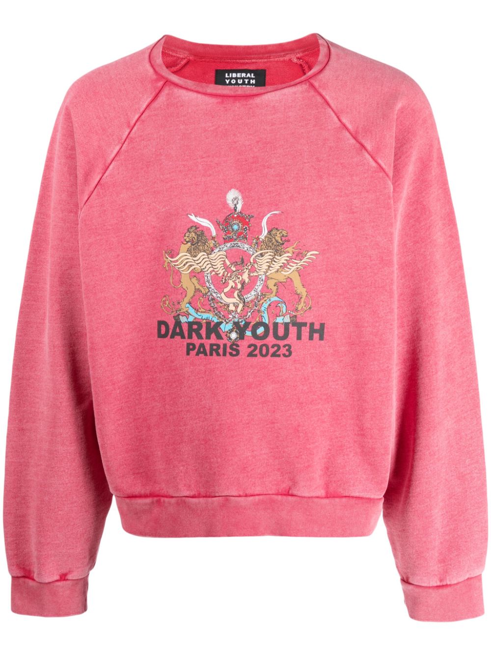 Liberal Youth Ministry graphic-print cropped sweatshirt - Red von Liberal Youth Ministry