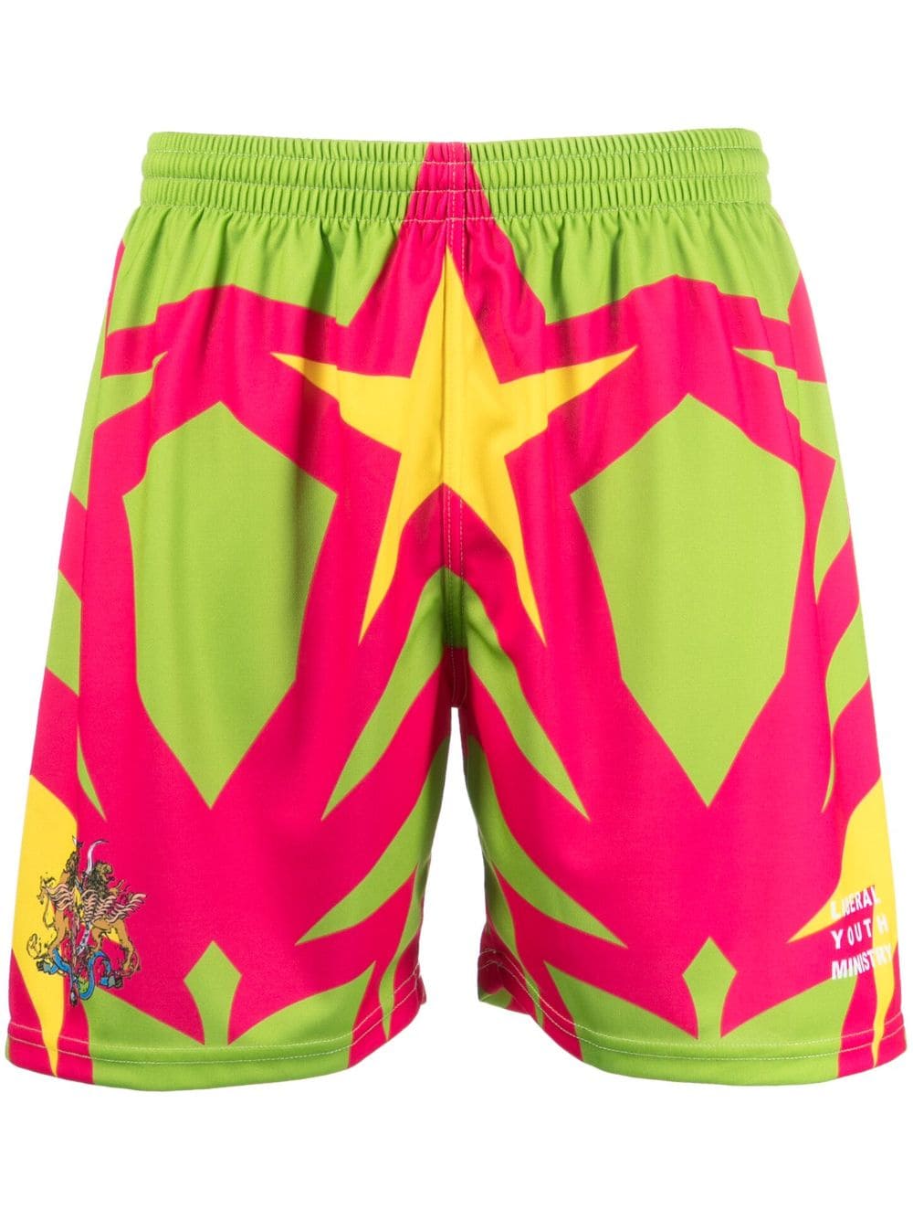 Liberal Youth Ministry star-print elasticated-waistband shorts - Green von Liberal Youth Ministry