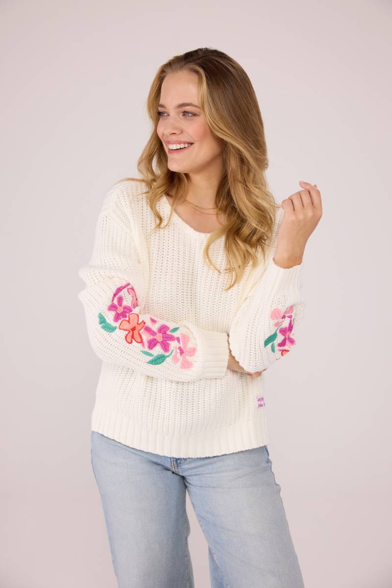Lieblingsstück Strickpullover »AminaL«, mit Stickerei am Ärmel von Lieblingsstück