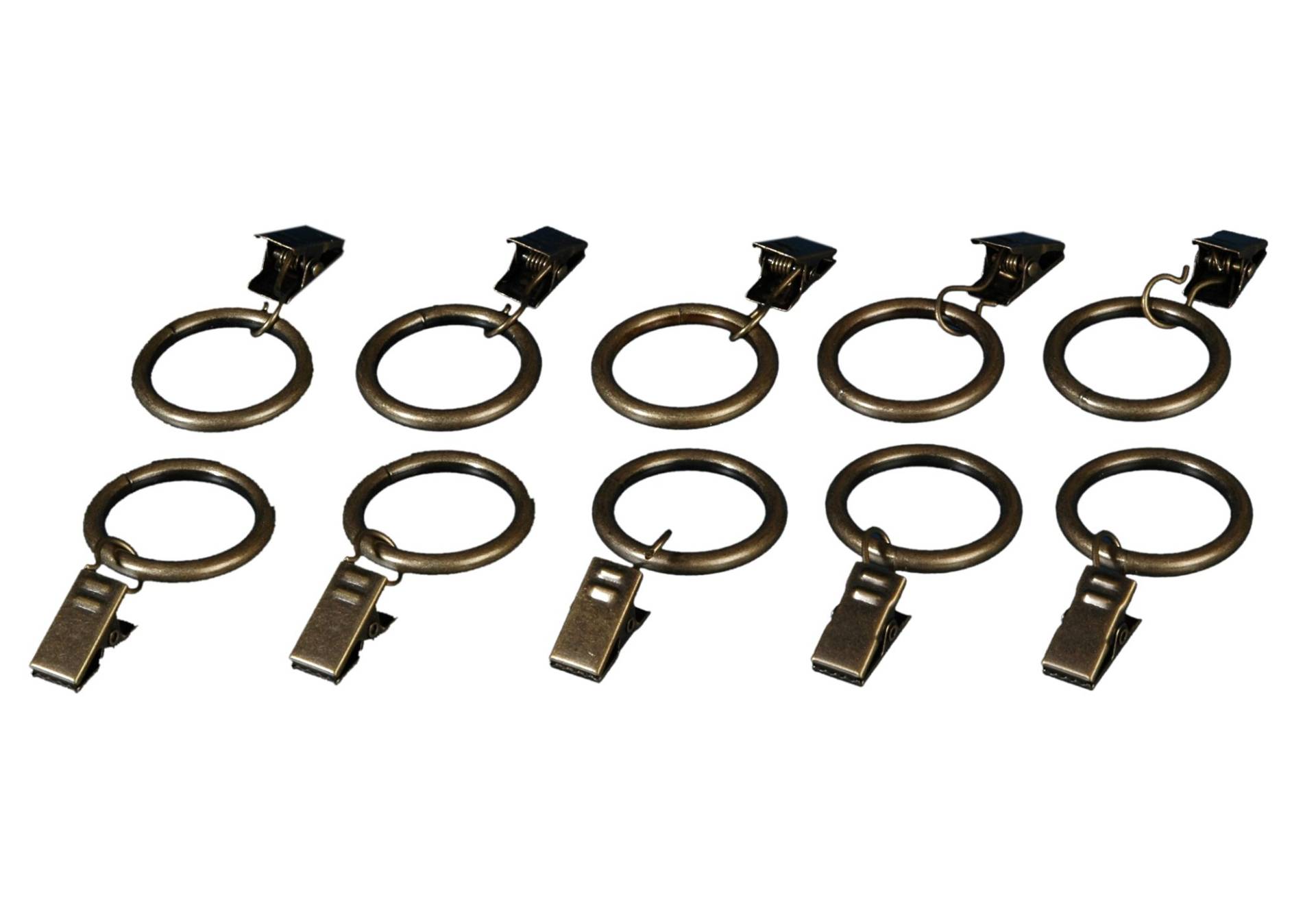 Liedeco Gardinenring, (Set, 10 St., mit Klammern), für Gardinenstangen Ø 16 mm von LIEDECO