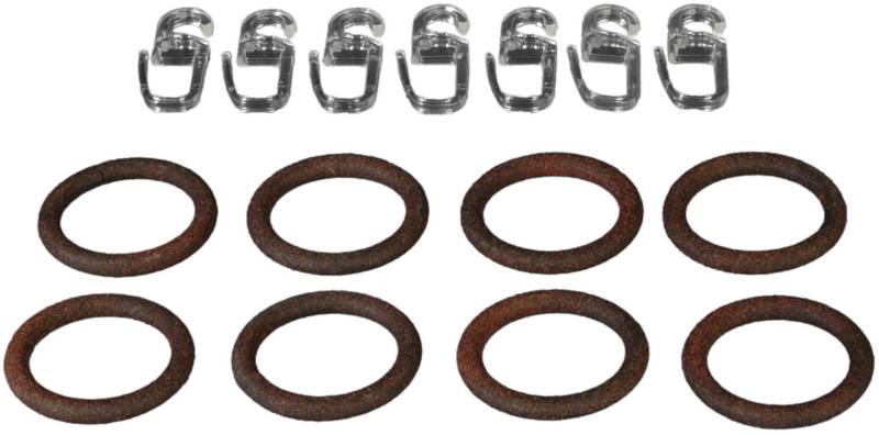 Liedeco Gardinenring, (Set, 8 St., mit Faltenlegehaken), für Gardinenstangen Ø 16 mm von LIEDECO