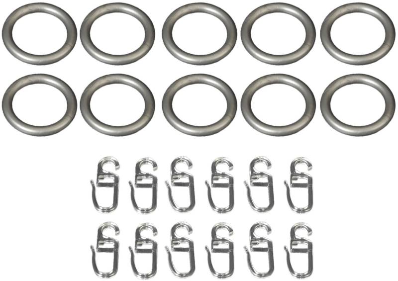 Liedeco Gardinenring, (Set, 10 St., mit Faltenlegehaken) von LIEDECO