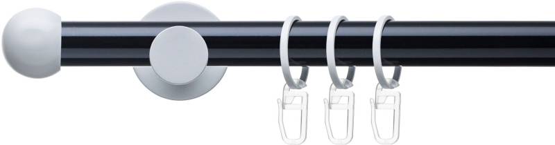 Liedeco Gardinenstange »Fertigstilgarnitur 20 mm Power Celebration Kugel«, 1 läufig-läufig, Fixmass, Gardinenstange Komplett, Farbkombination von LIEDECO