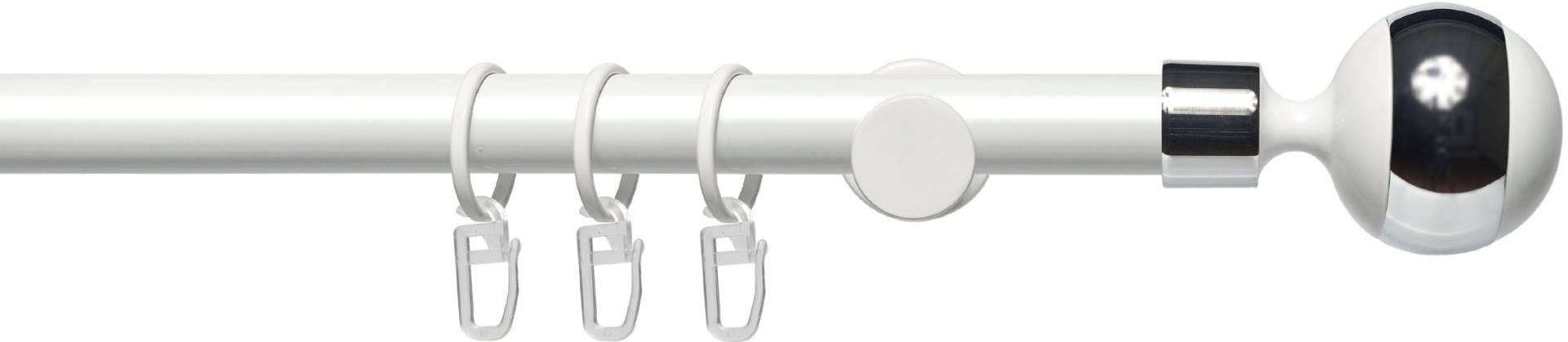 Liedeco Gardinenstange »Fertigstilgarnitur 20 mm Power Kugel mit Ring«, 1 läufig-läufig, Fixmass von LIEDECO