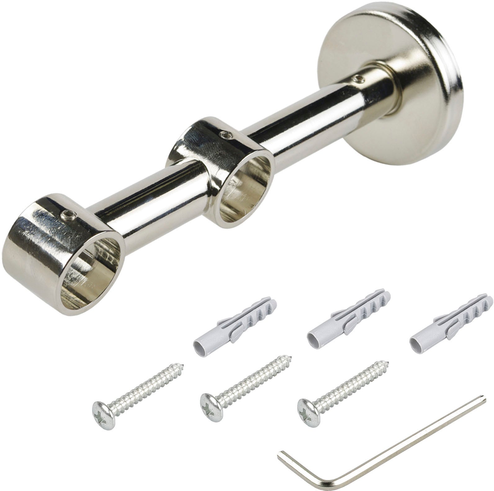 Liedeco Gardinenstangenhalter »Doppelträger, Wandträger 2-läufig für 20 mm Stangen "Celebration"«, (1 St.), Träger, Wandträger Liedeco Gardinenstangenhalter »Doppelträger, Wandträger 2-läufig für 20 mm Stangen "Celebration"«, (1 St.), Träger, Wandträger von LIEDECO