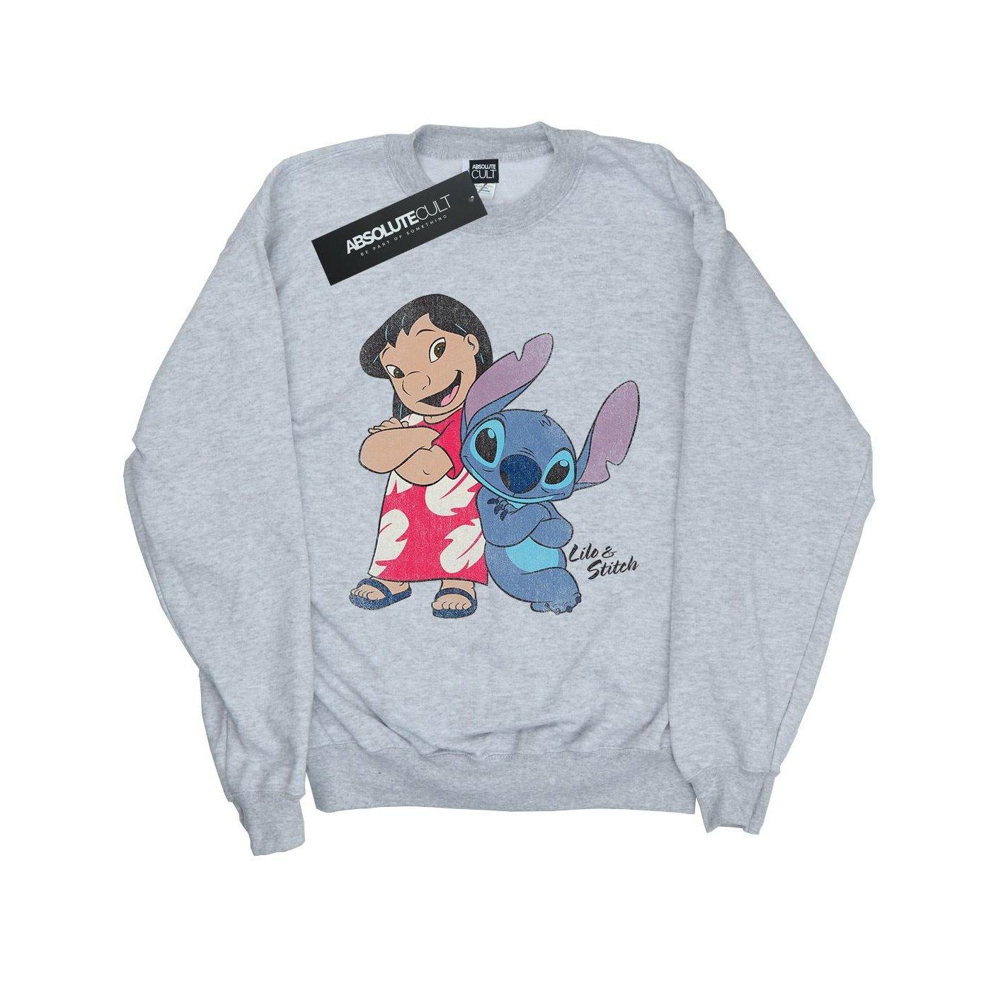 Classic Sweatshirt Unisex Grau 140/146 von Lilo & Stitch