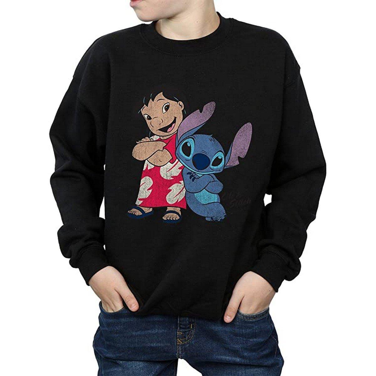 Classic Sweatshirt Unisex Schwarz 128 von Lilo & Stitch