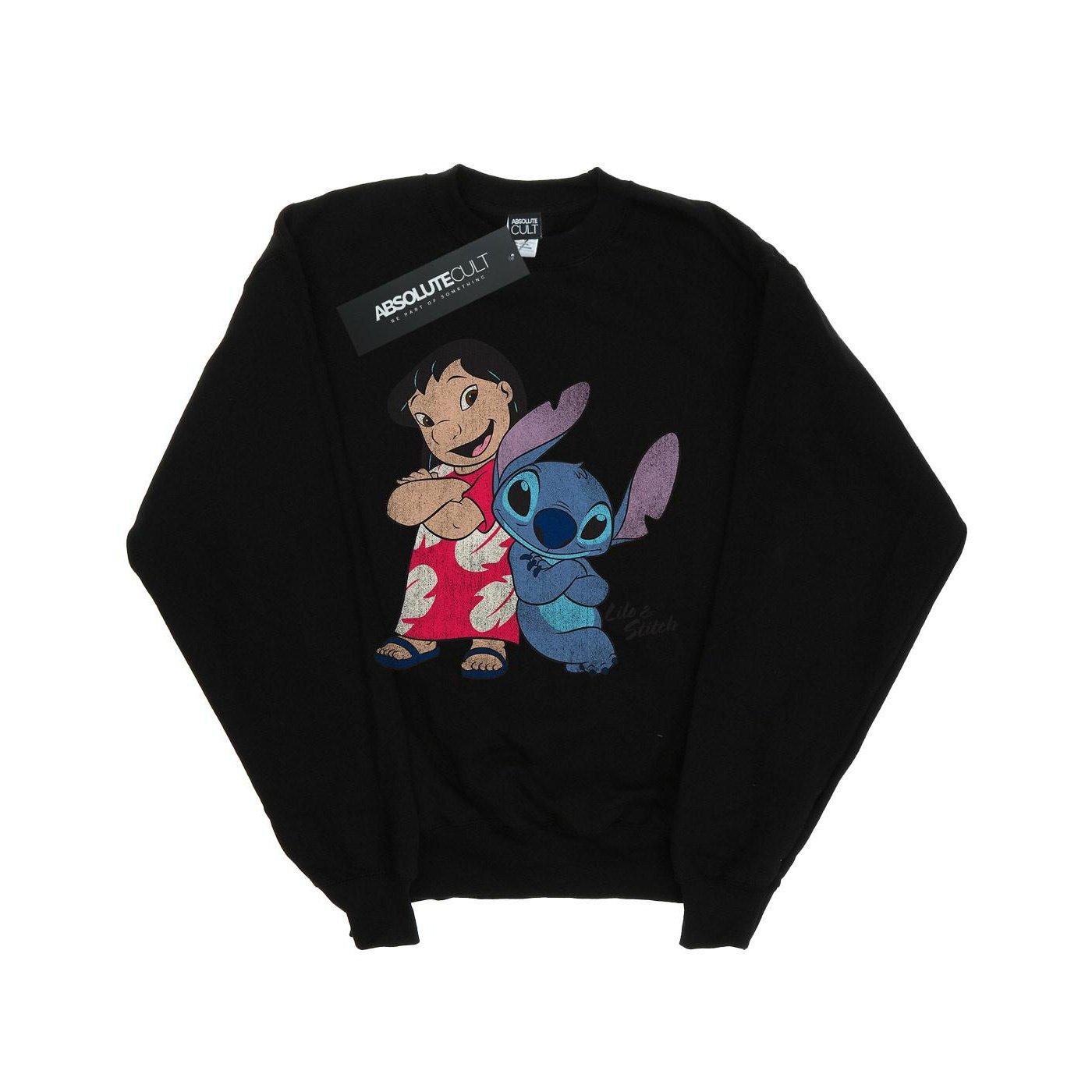 Classic Sweatshirt Unisex Schwarz 140/146 von Lilo & Stitch