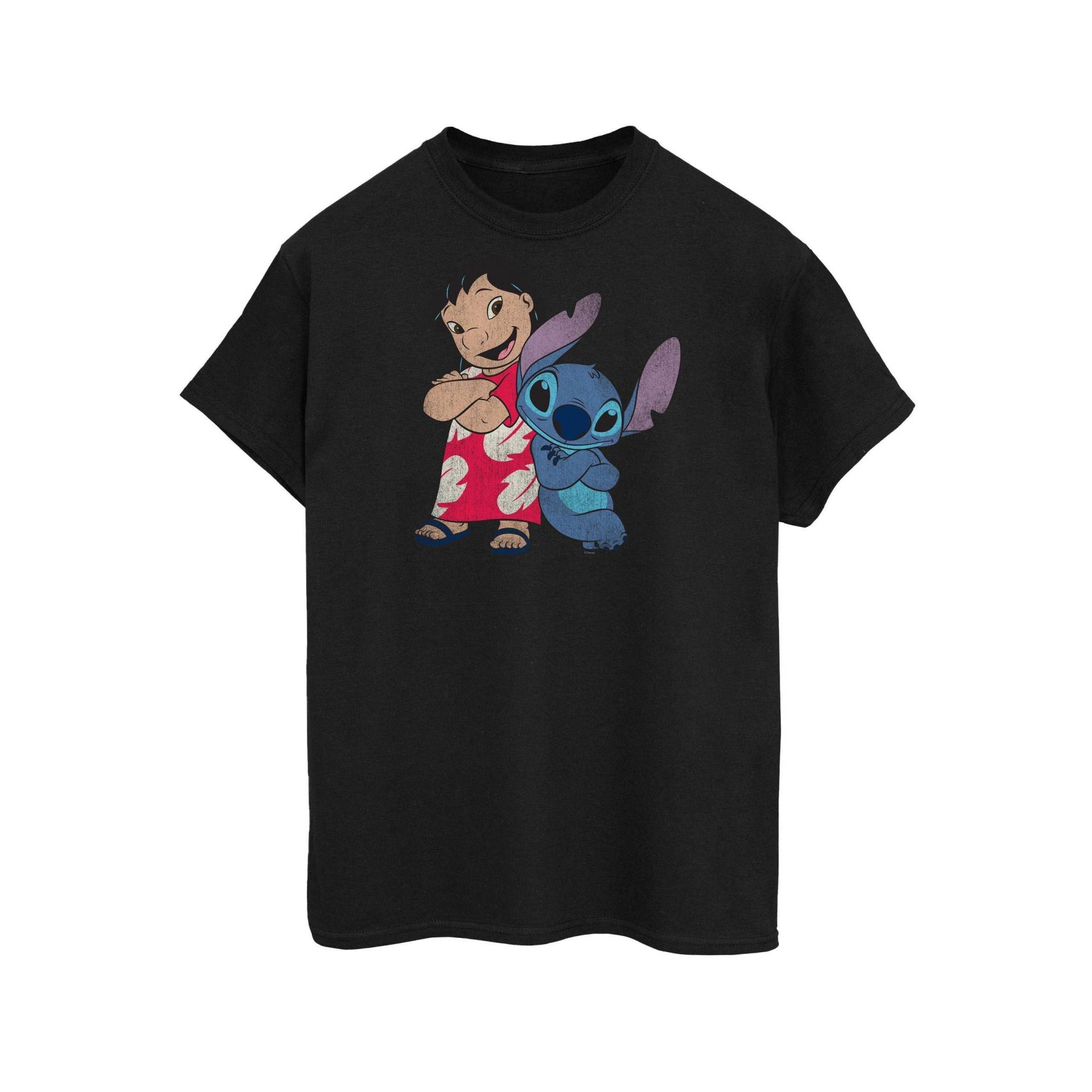 Classic Tshirt Damen Schwarz 3XL von Lilo & Stitch