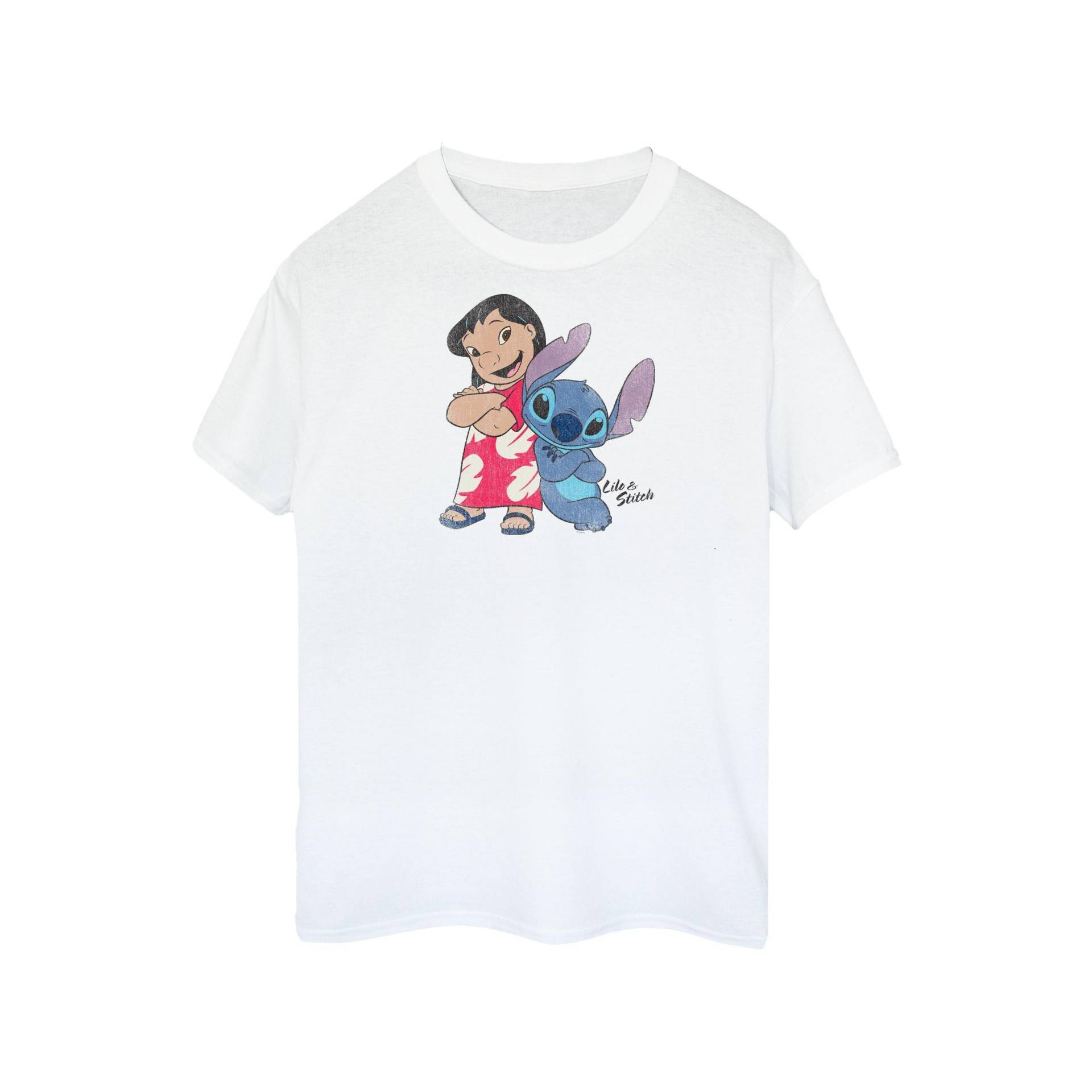 Classic Tshirt Damen Weiss M von Lilo & Stitch