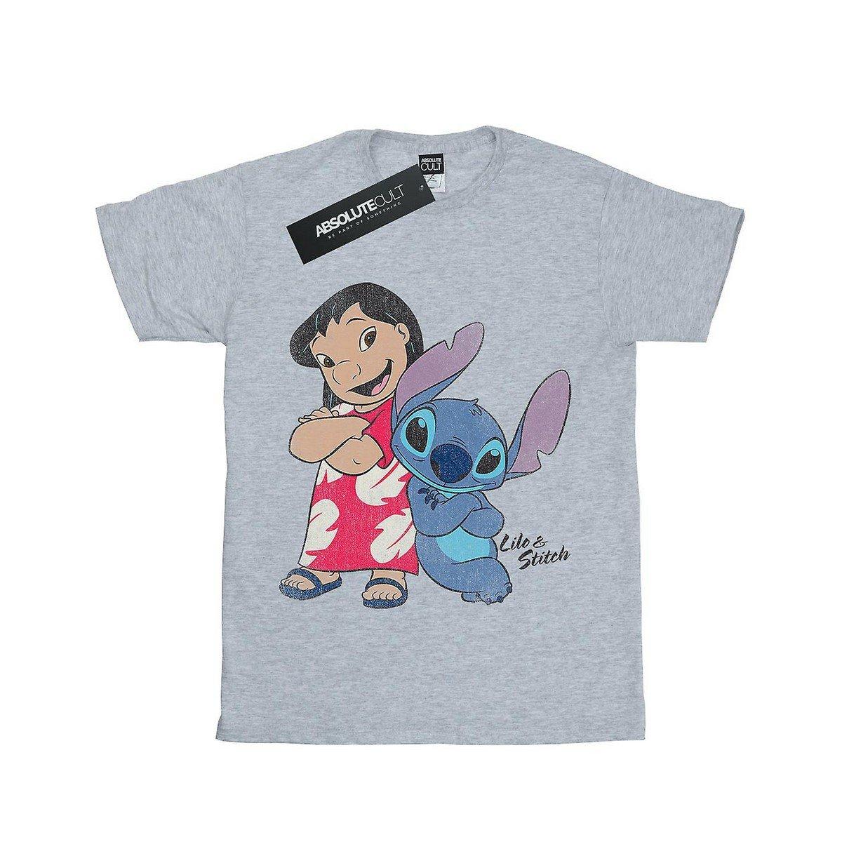 Classic Tshirt Unisex Grau 140/146 von Lilo & Stitch