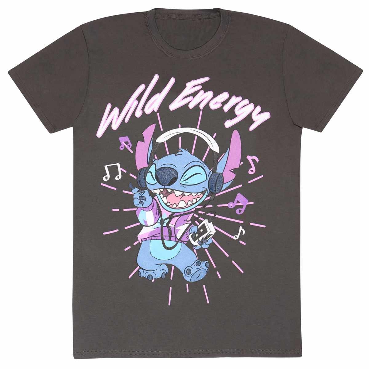 Wild Energy Tshirt Herren Charcoal Black L von Lilo & Stitch