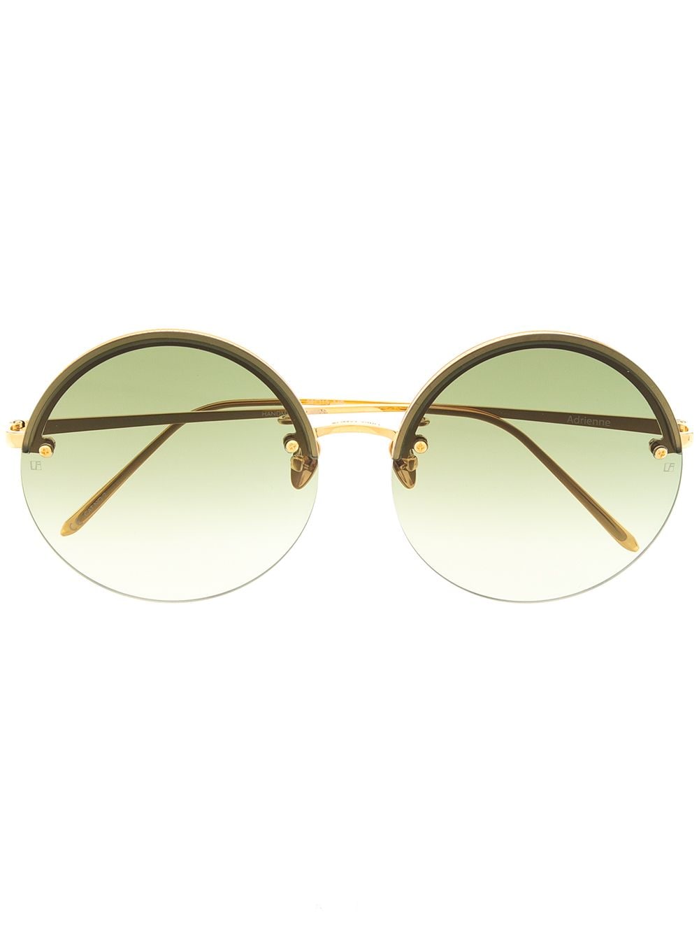 Linda Farrow Adrienne round-frame sunglasses - Green von Linda Farrow