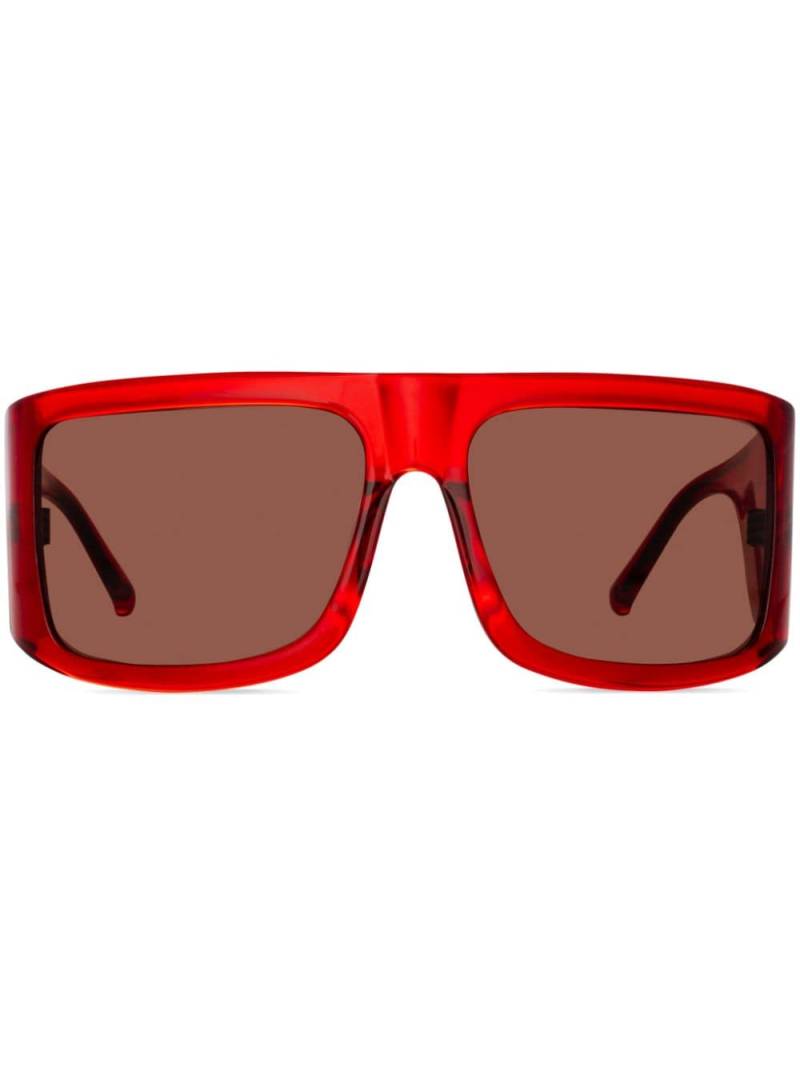 Linda Farrow Andre oversized-frame sunglasses - Red von Linda Farrow